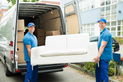 Man and van team starting a recycling-focused collection in Belsize Park