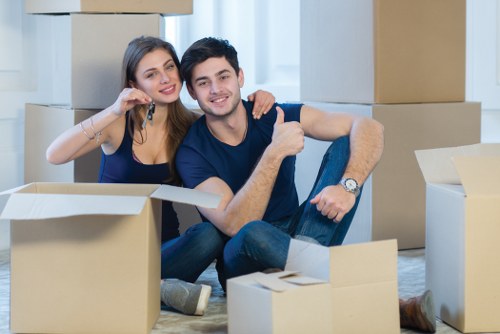 Local movers transporting office and home furniture in Belsizepark