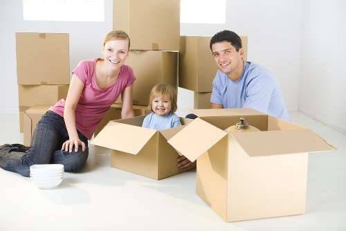Van loading furniture for delivery in Belsize Park