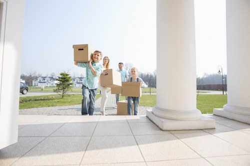 Local moving team handling a small office relocation in Belsize Park