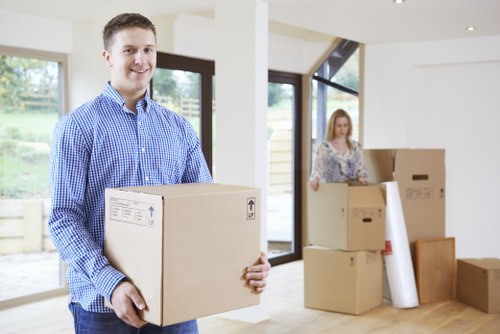 Commercial moving team planning a relocation in Belsizepark