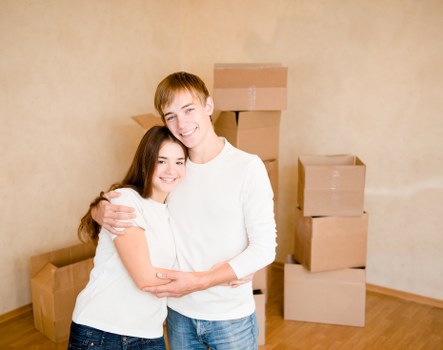 Van and boxes prepared for a free moving quote in Belsize Park