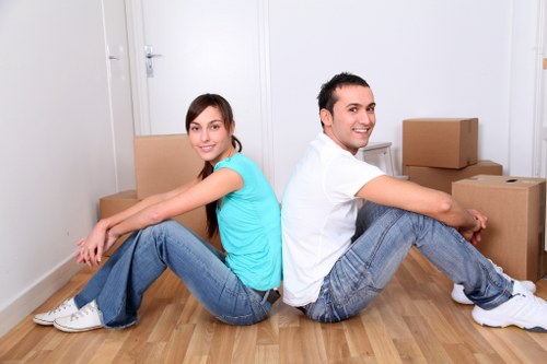 Professional team collecting bulky furniture in Belsizepark