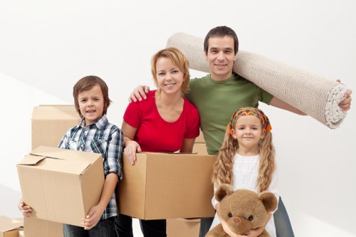Professional removal van for a house move in Belsizepark