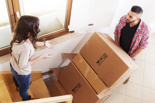 Business relocation logistics and packing process in Belsizepark