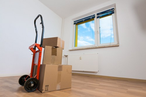 Safety review being carried out before moving items from a property